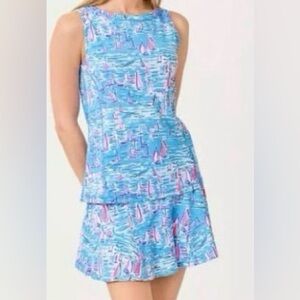 Lilly Pulitzer, NWTs, Colorful Sailboat Print Tank Top upf 50 size small